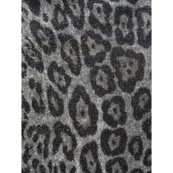 INC International Concept Womens Sweater Small Animal Print Metallic Mock Neck - Picture 3 of 8